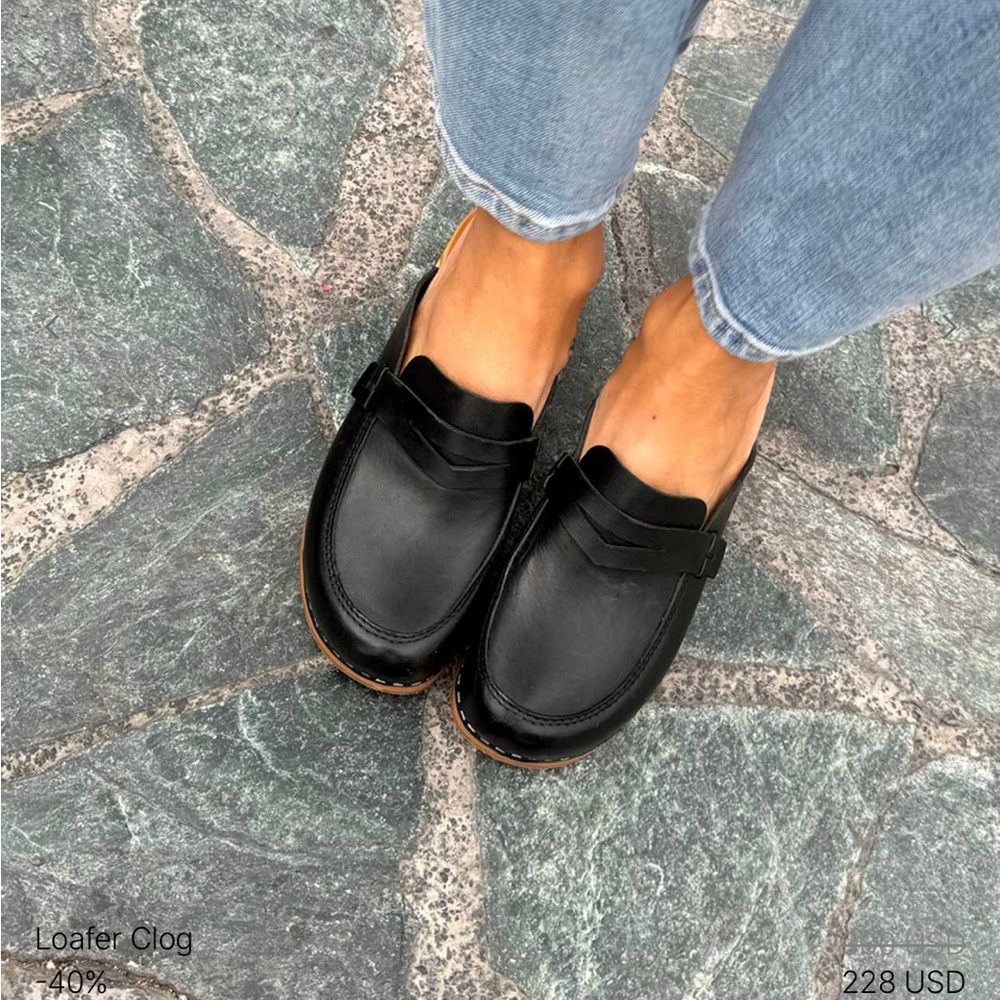 Anthropologie New Loafer Swedish Hasbeens slip in clog LOVE IT❤️ - Picture 4 of 13